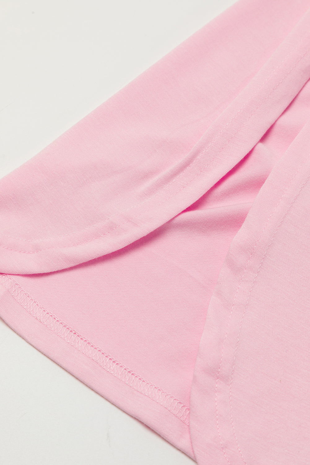 Pink V Neck Hidden Pocket Splits Maxi Dress