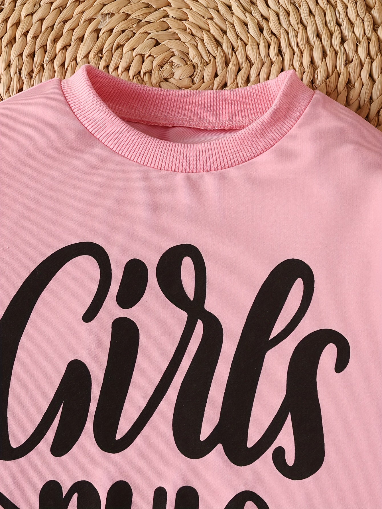 Girl's Letter Two-Piece Casual Set