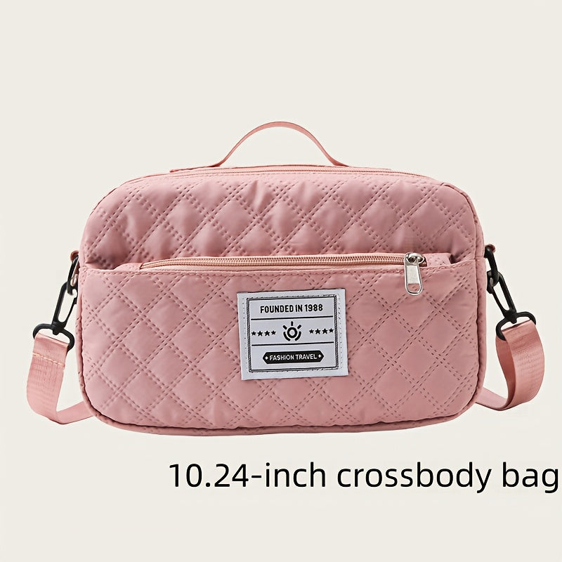 Lightweight Quilted Diamond Pattern Travel Backpack