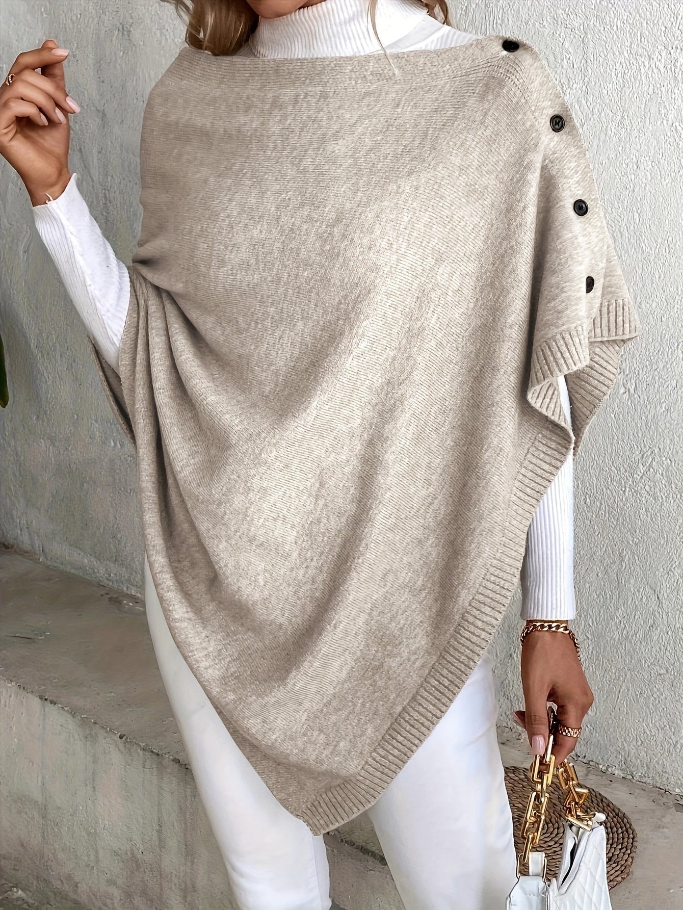 Elegant Stylish Solid Color with Buttons