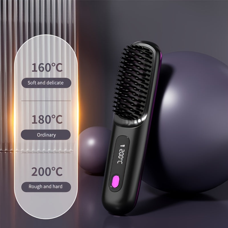 Portable Wireless Hair Straightener Comb