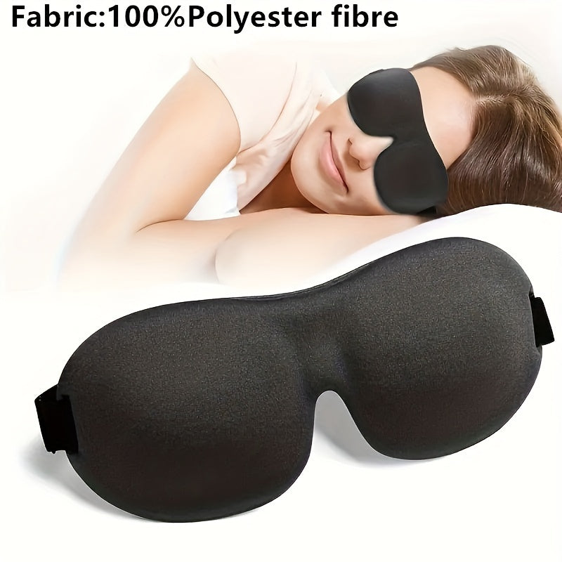 1/3/5/10 Pack Pure Black 3D Contoured Eye Mask