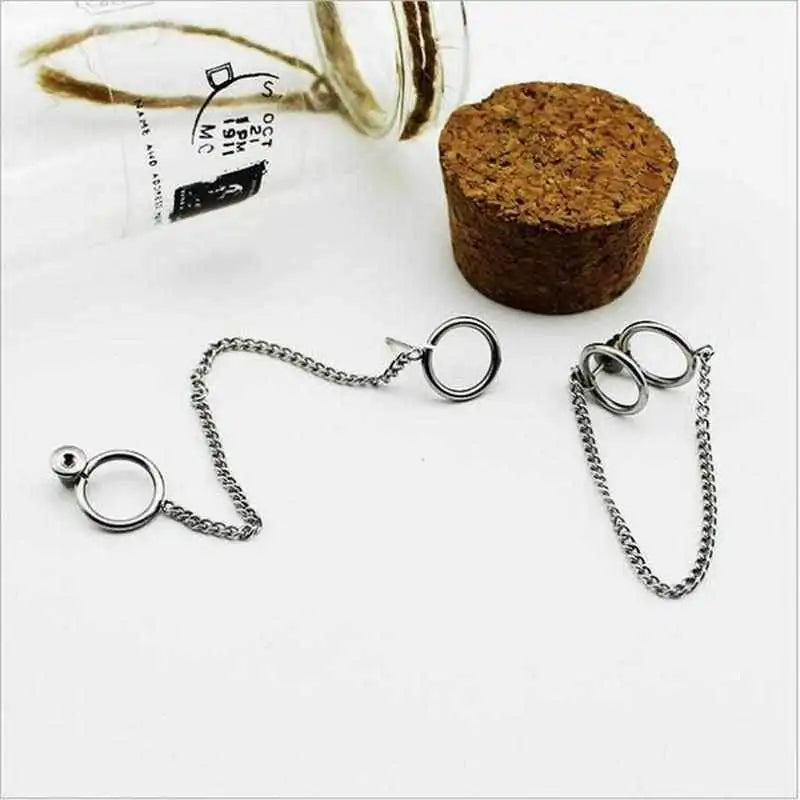 K-Pop Style Stainless Steel Tassel Earrings