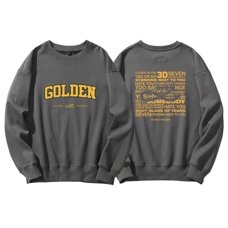 Jungkook Golden Album Hoodie - Fleece Pullover Top