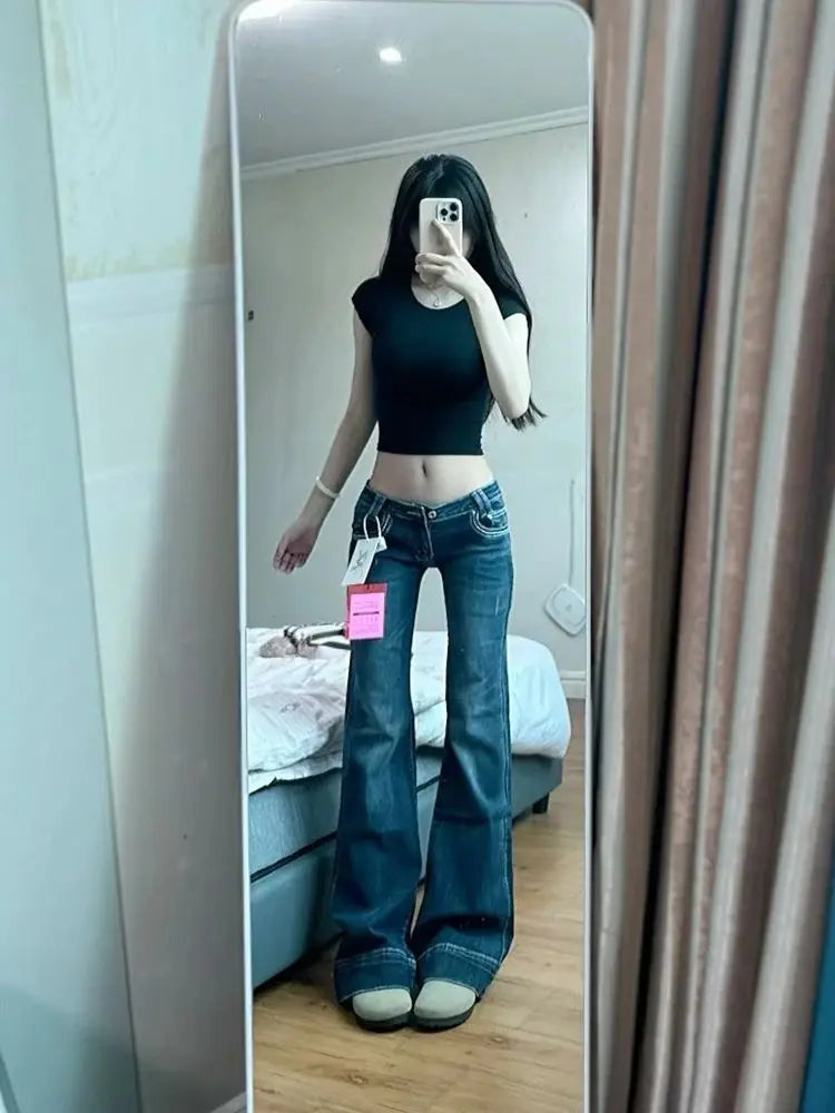 Vintage Y2K Jeans High Street Low-Waisted Jeans