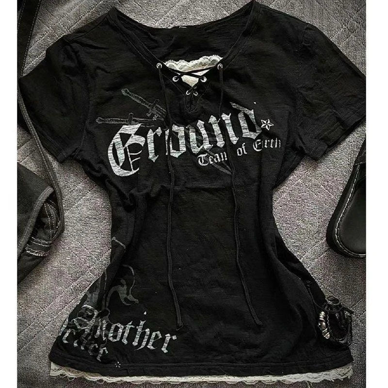 Women's Sexy 90s Gothic Graphic Vintage T-shirt