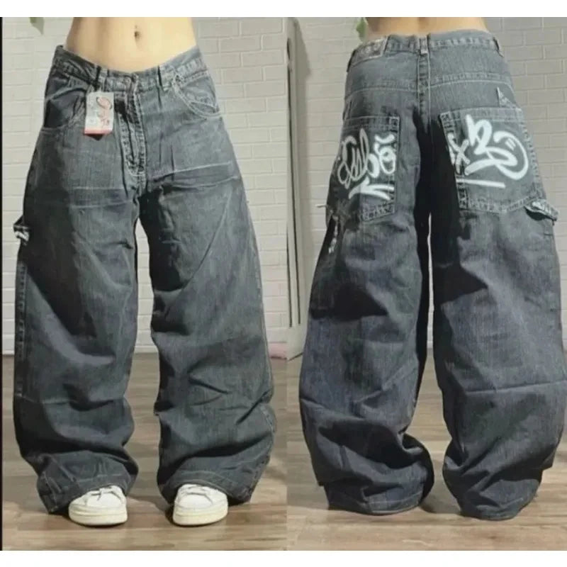 Women's Embroidered Baggy Jeans