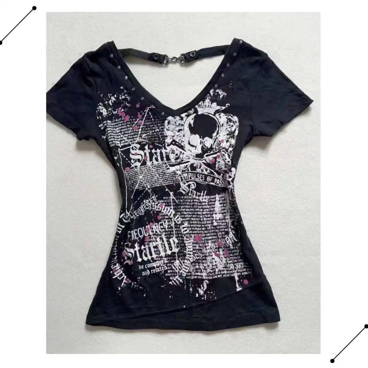 Retro Y2K Letter T-shirt