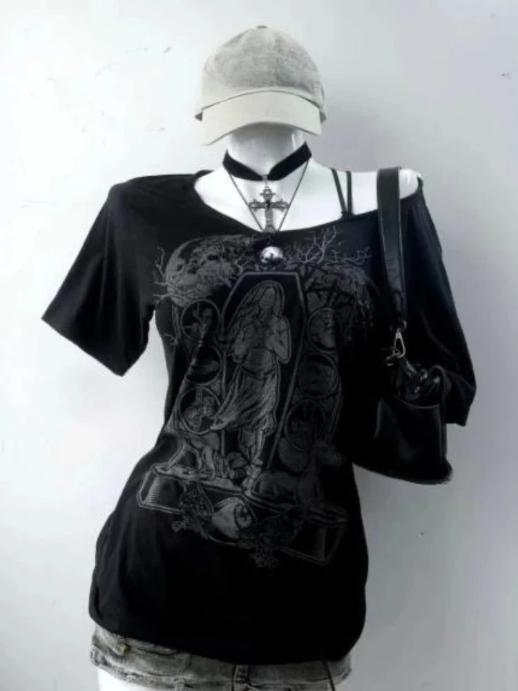 Women's Sexy 90s Gothic Graphic Vintage T-shirt