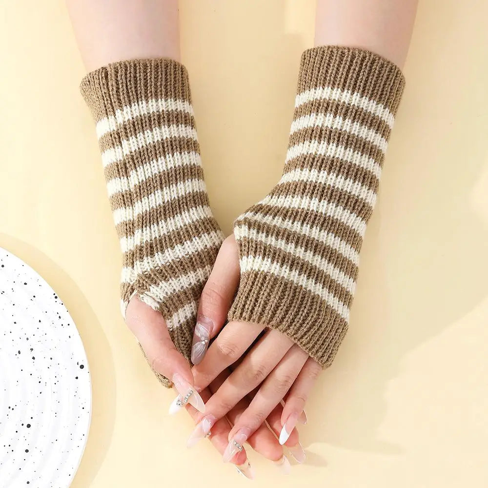 Y2K Fashion Women's Knitted Fingerless Arm Warmers