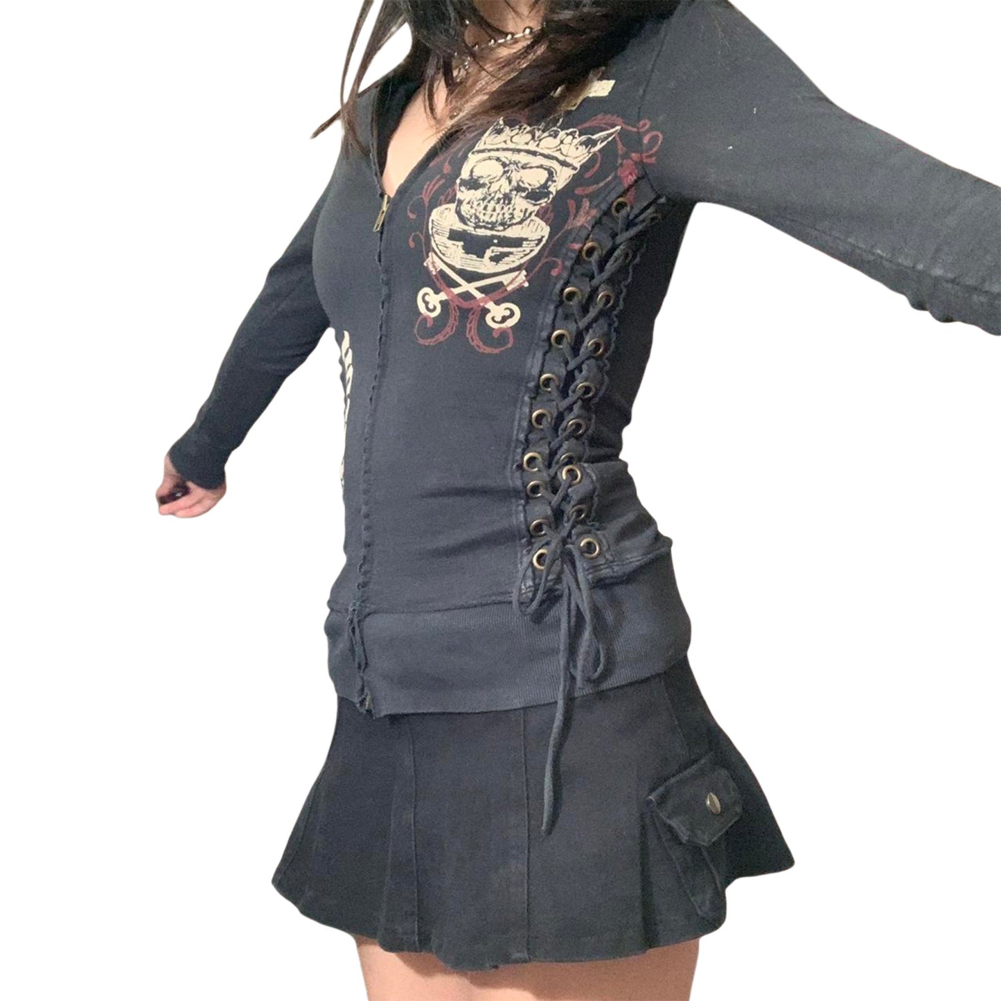 Women's Long Sleeve Casual Bandage Hoodie