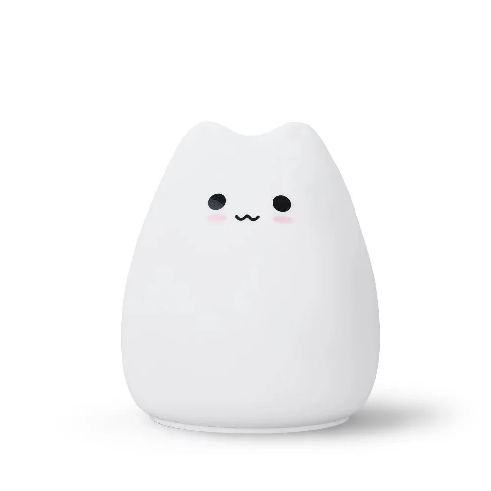Portable Soft Silicone Cute Cat LED Night Light