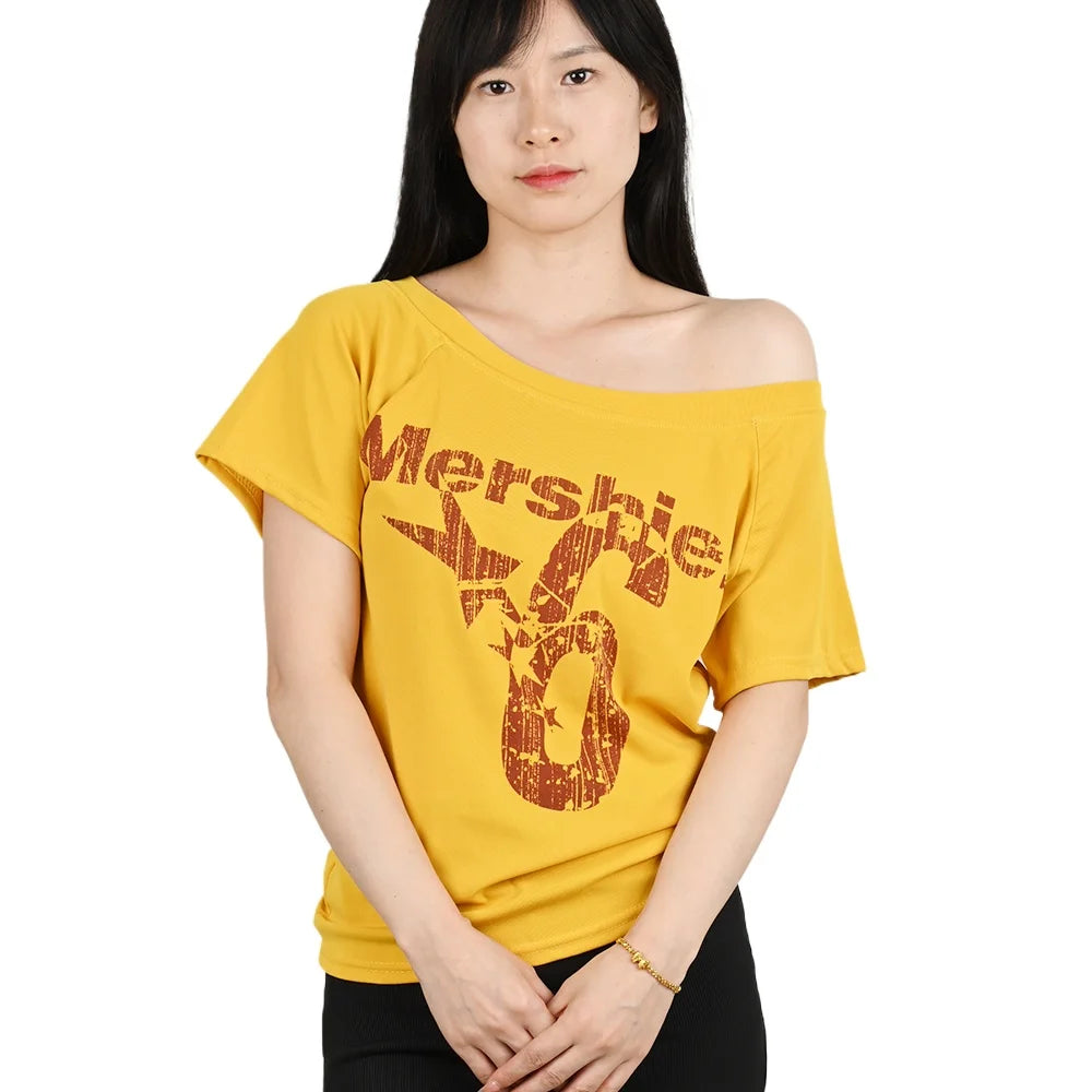 Women's Y2k Off Shoulder T-shirts