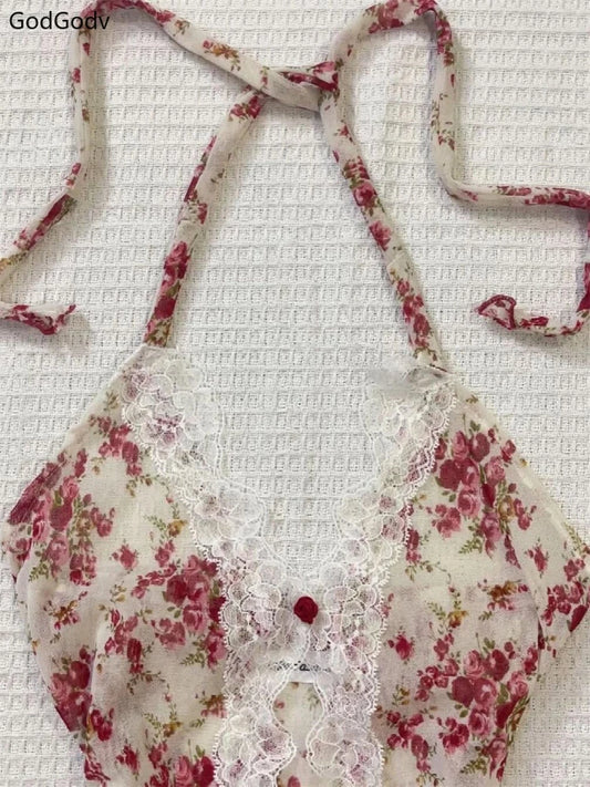 Vintage's Halter Lace Blouse