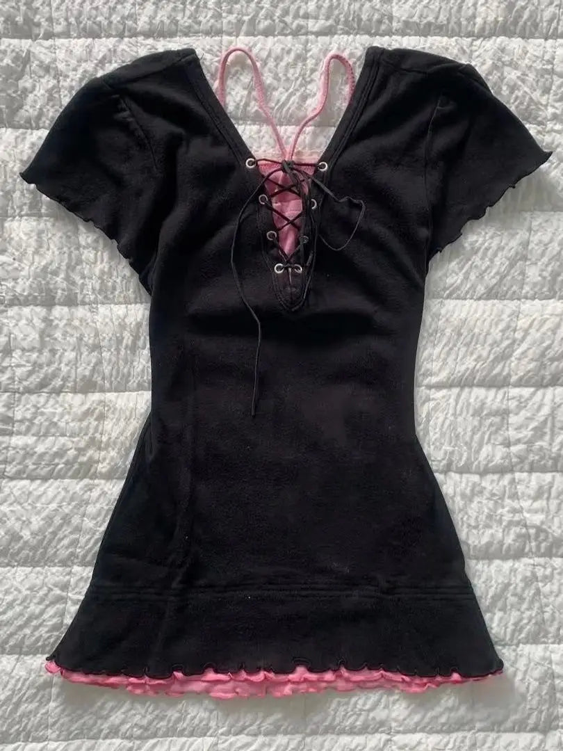 Y2K Vintage Black Two Piece T-shirt