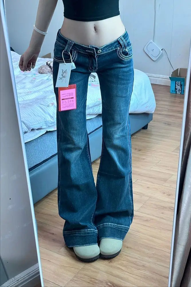 Vintage Y2K Jeans High Street Low-Waisted Jeans