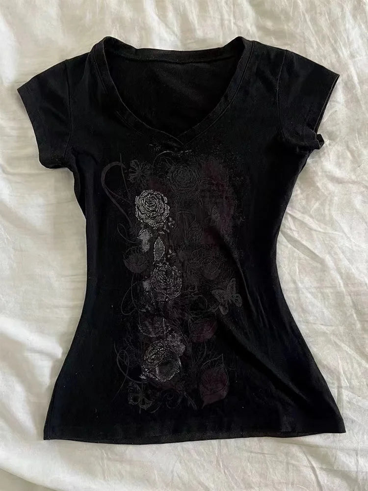 Women's Sexy 90s Gothic Graphic Vintage T-shirt