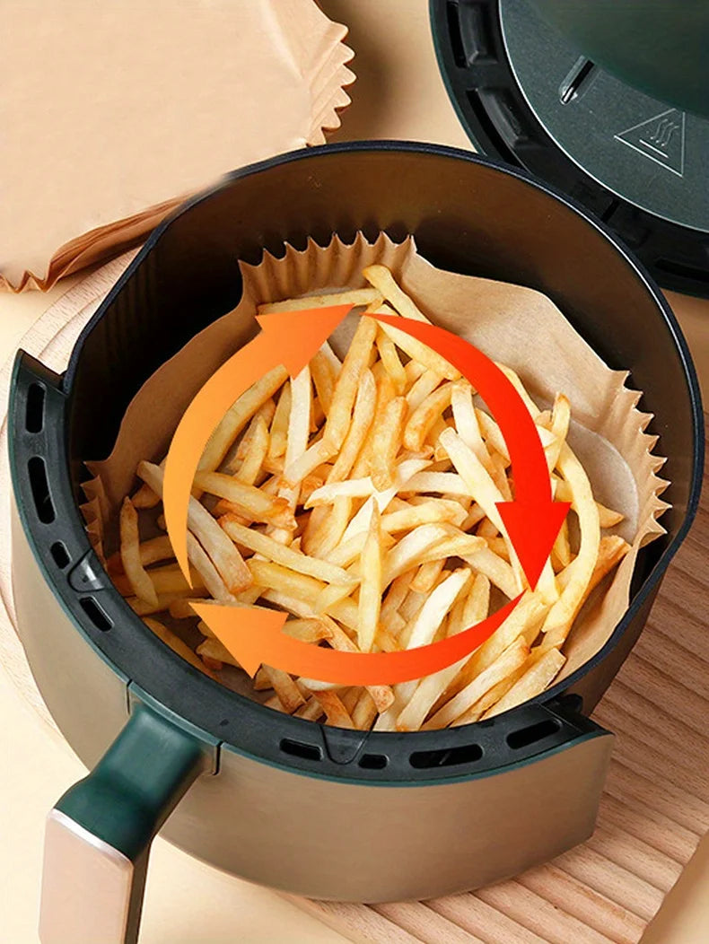 Smart Electric Air Fryer with 50 Pcs Non-Stick Air Fryer Paper Liners