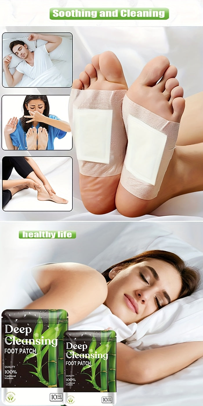 30 Natural Bamboo Foot Pads