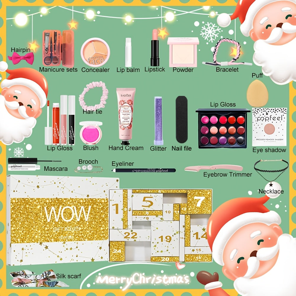 24pcs POPFEEL Countdown Makeup Advent Calendar