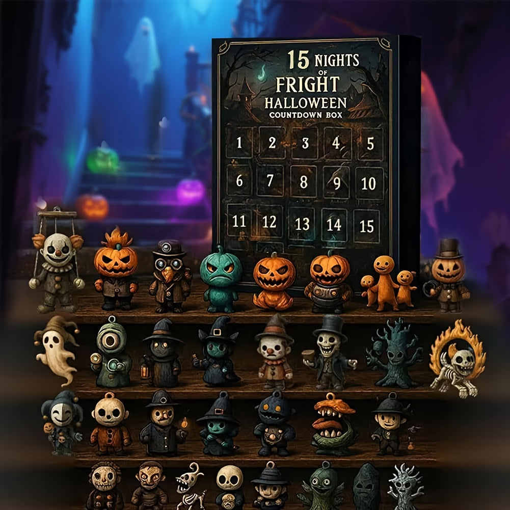 31 Nights of Fright Halloween Countdown Box with Figurines