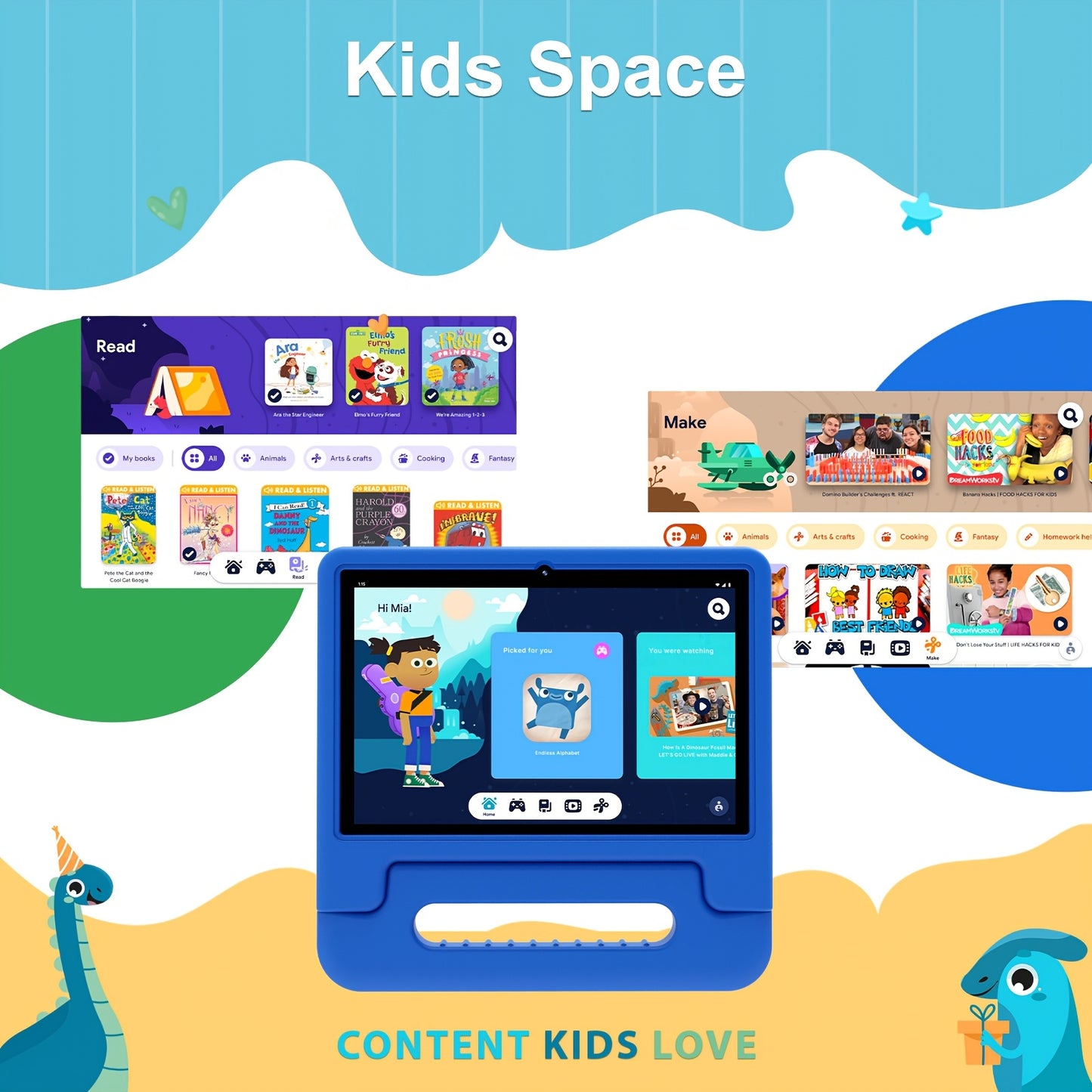 10.1 Inch Android 14 Kids Tablet
