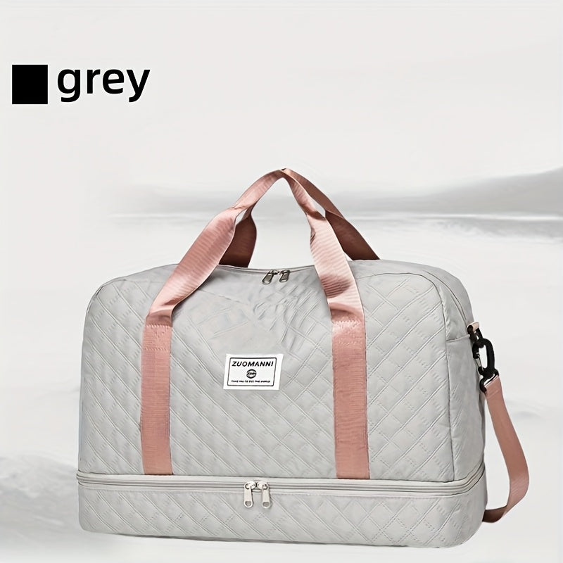 Large Capacity Lightweight Travel Tote Bag with Dry/Wet Separation