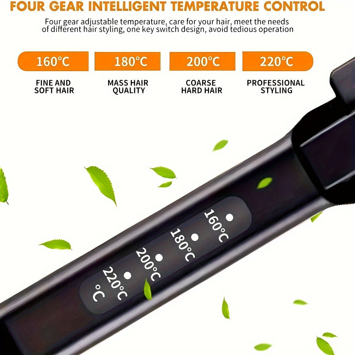 Black Wide Plate Ionic Hair Straightener