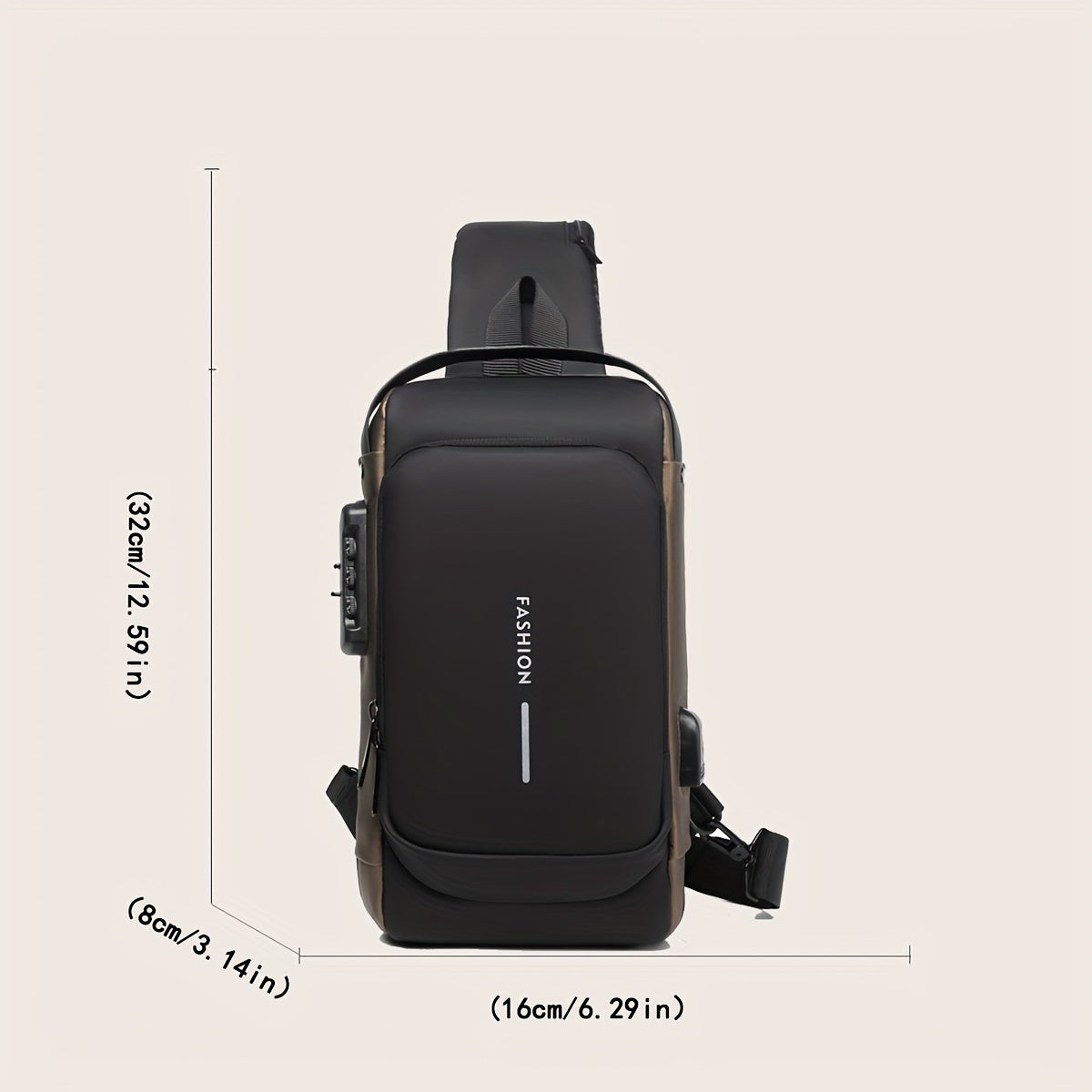 Anti-Theft Chest Bag with USB Charging Port