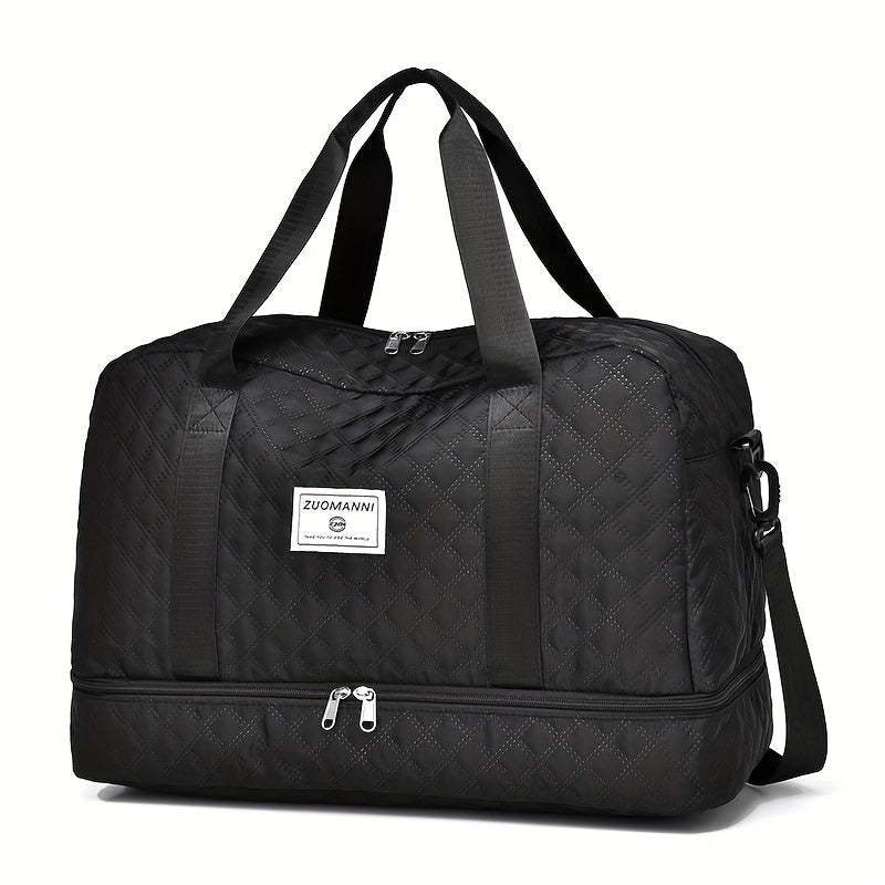 Lightweight Quilted Diamond Pattern Travel Backpack