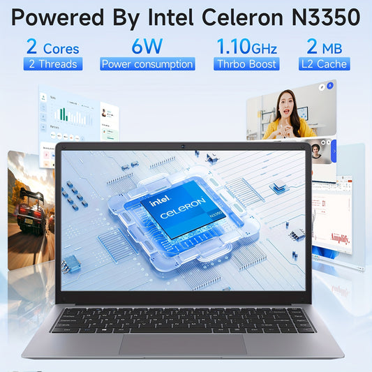 2025 HYYUO 14-inch Ultra-Thin Lightweight Gaming Laptop