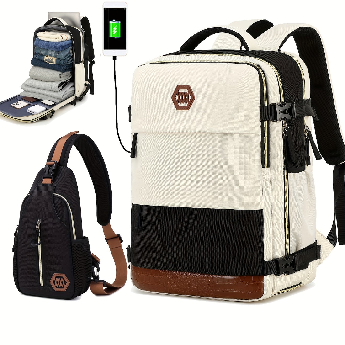 Airline-Approved 15" Laptop Travel Backpack for Women