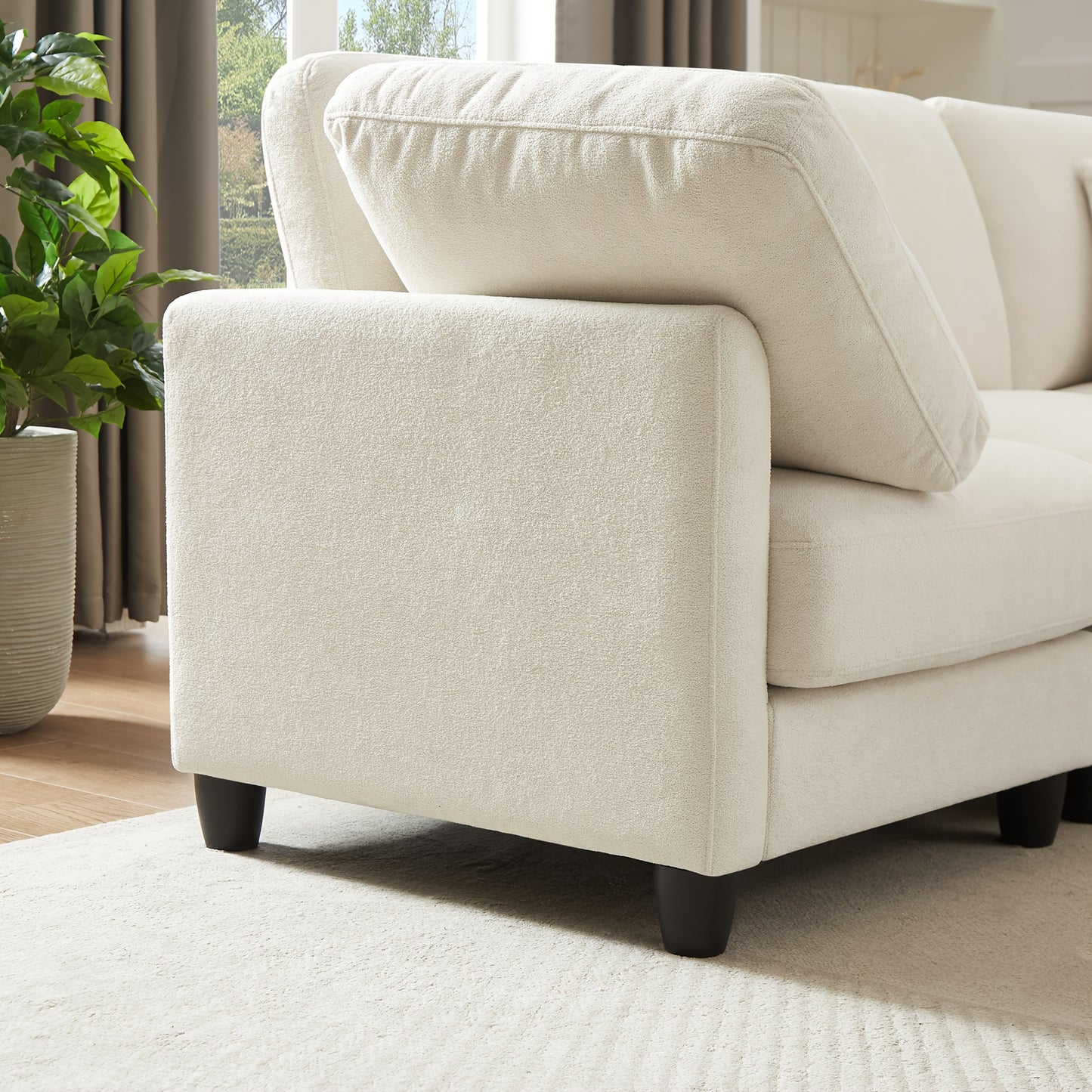 7-Seater Upholstered Sectional Sofa
