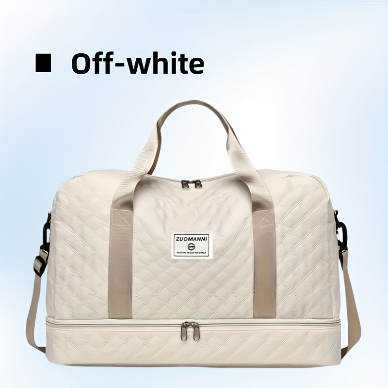 Large Capacity Lightweight Travel Tote Bag with Dry/Wet Separation