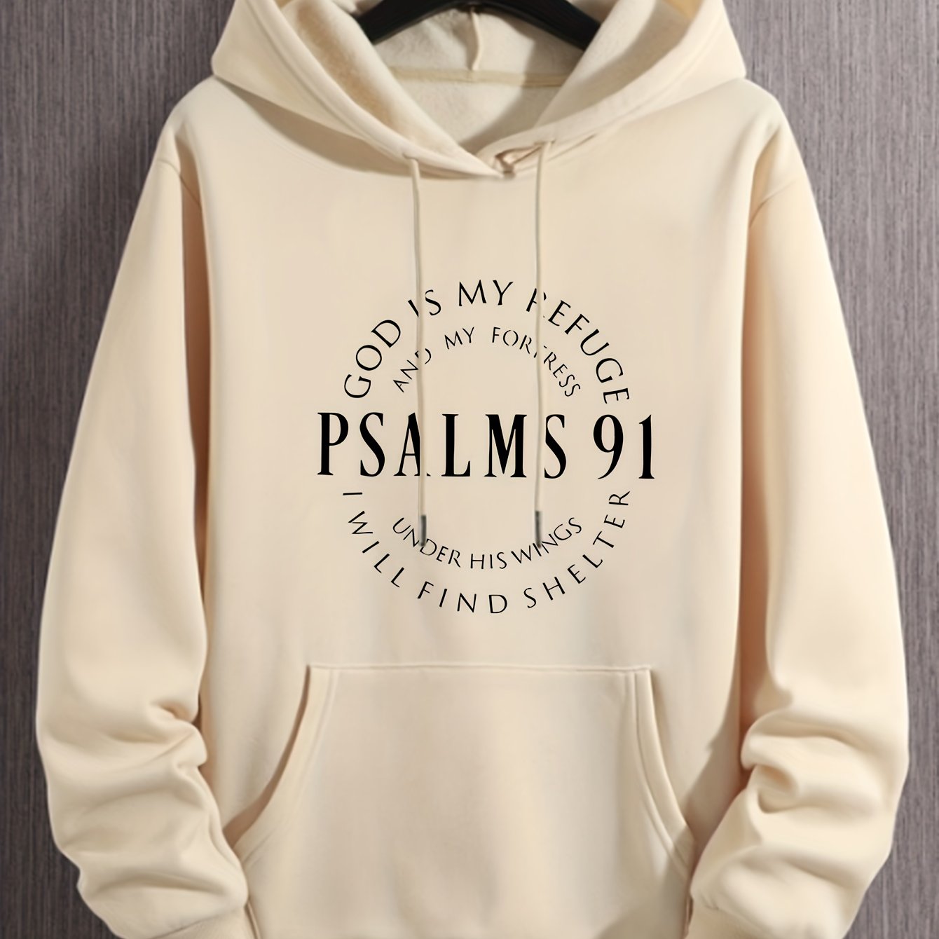 Psalms 91 Relief Motif Apparel Inspirational Hoodie