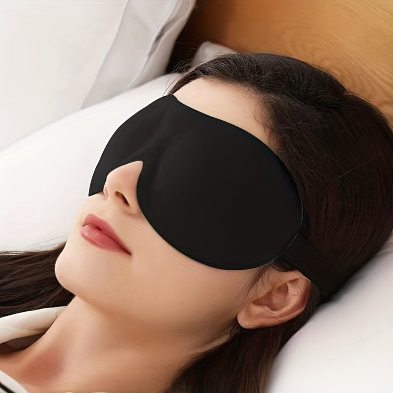 1/3/5/10 Pack Pure Black 3D Contoured Eye Mask