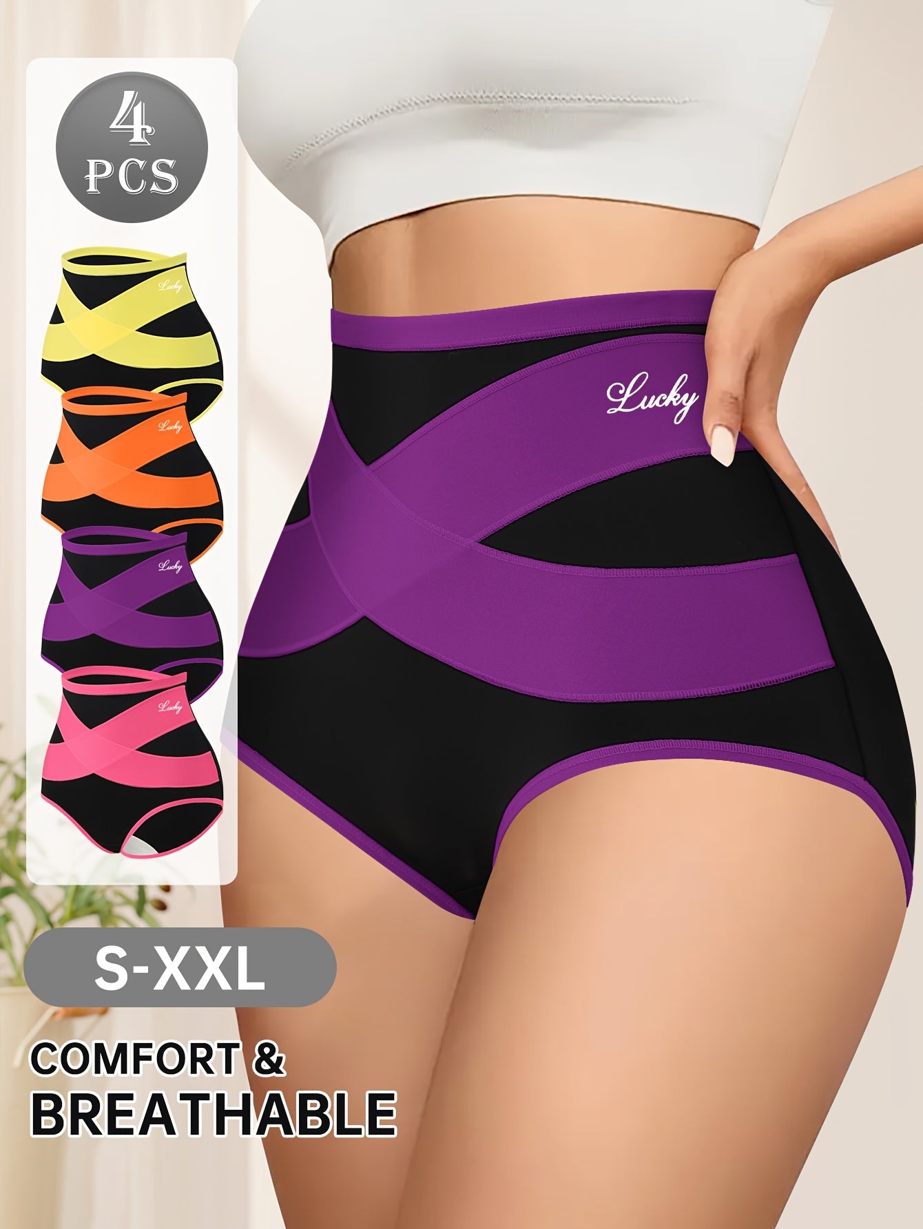 4pcs Tummy Control Panties