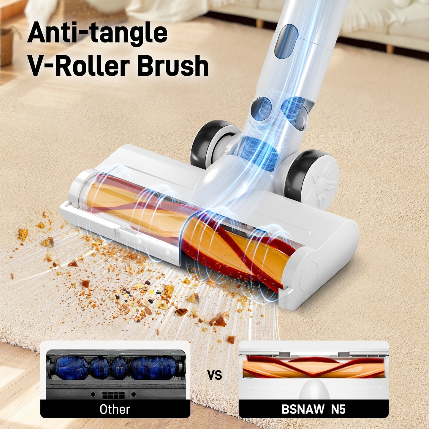 35-45kPa Powerful Cordless Vacuum Stick Vacuum Cleaner