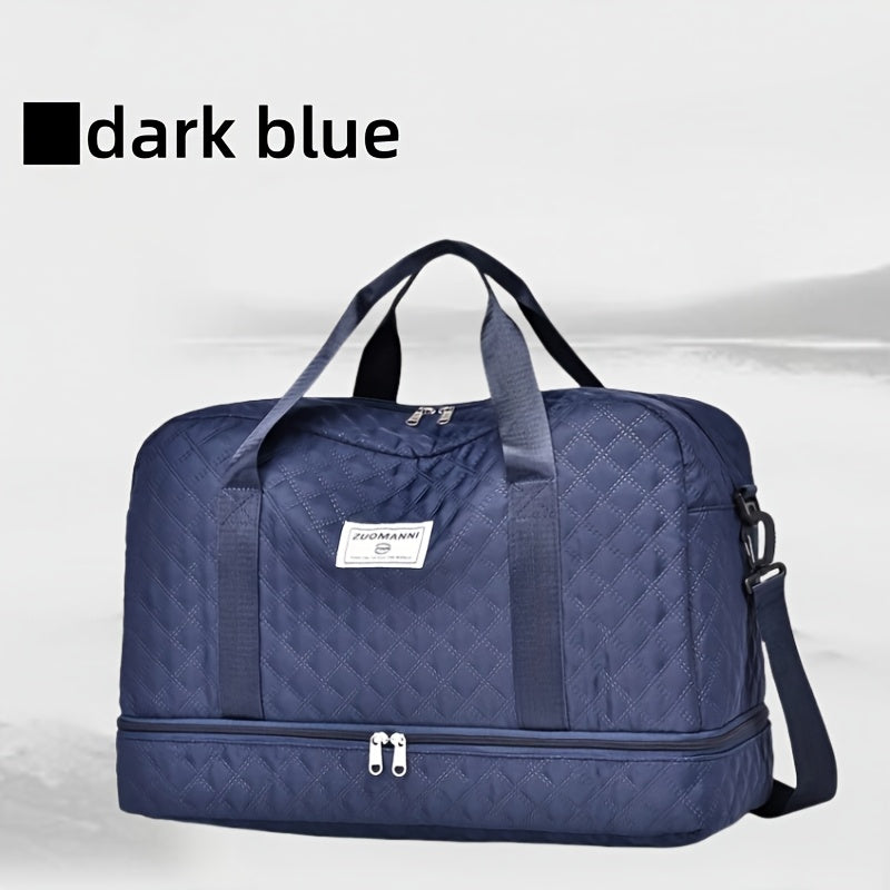 Large Capacity Lightweight Travel Tote Bag with Dry/Wet Separation