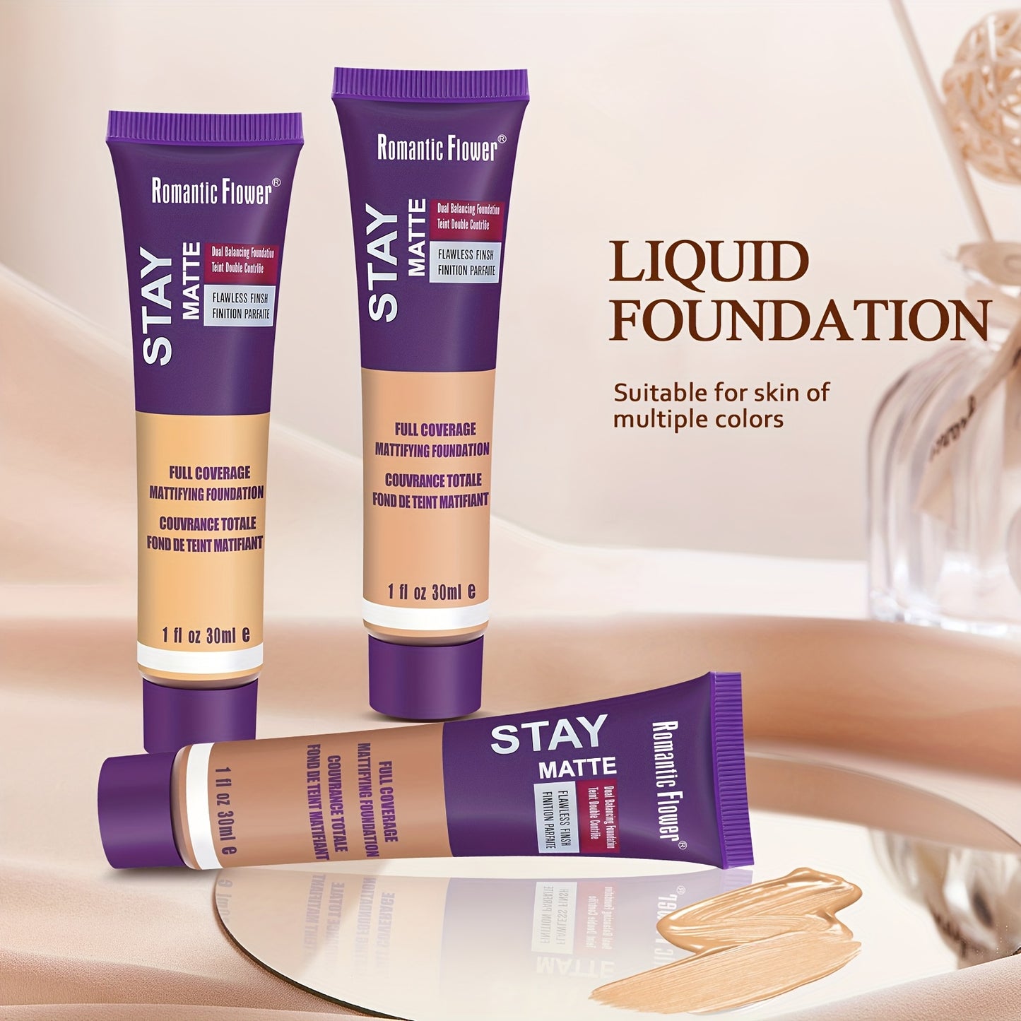 2pcs Flawless Liquid Foundation