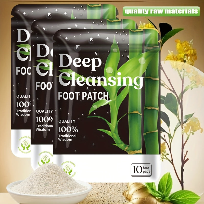 30 Natural Bamboo Foot Pads