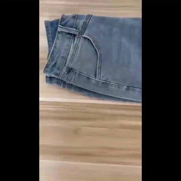 Plus-Size Women's Straight-Leg Denim Pants