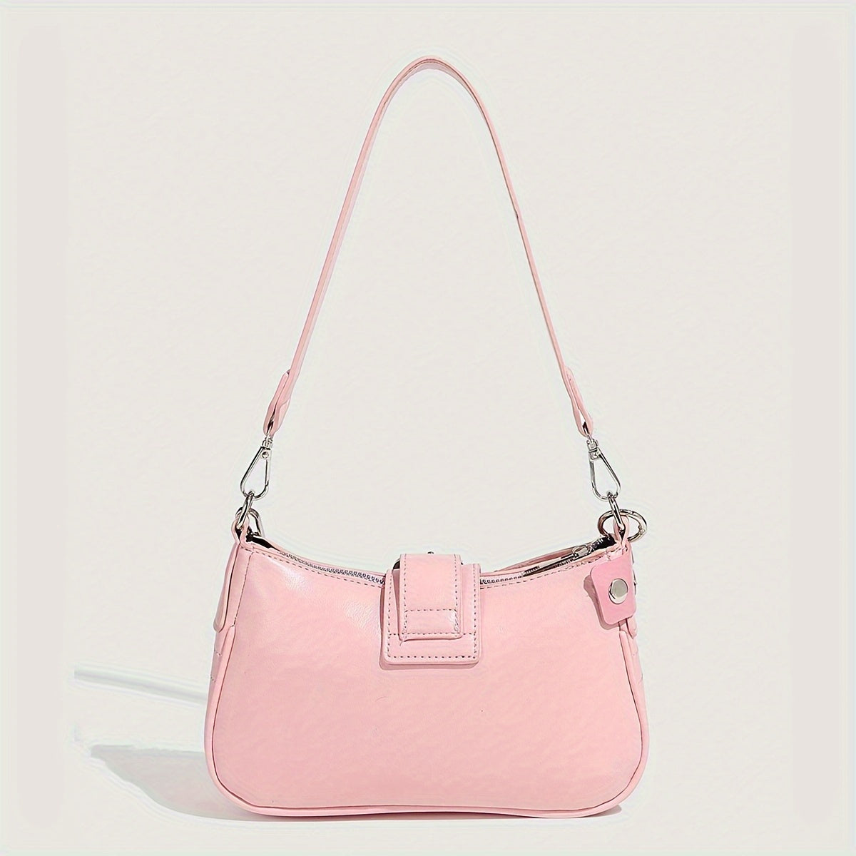 Mini Shoulder Bag with Punk Flair with Magnetic Closure