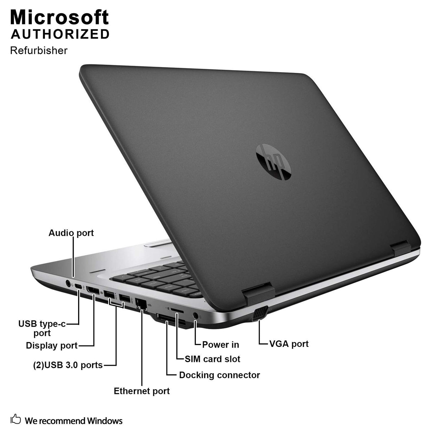 HP ProBook 640 G2 Laptop PC Computer 14" Core i5 8GB RAM 256GB SSD Windows 10