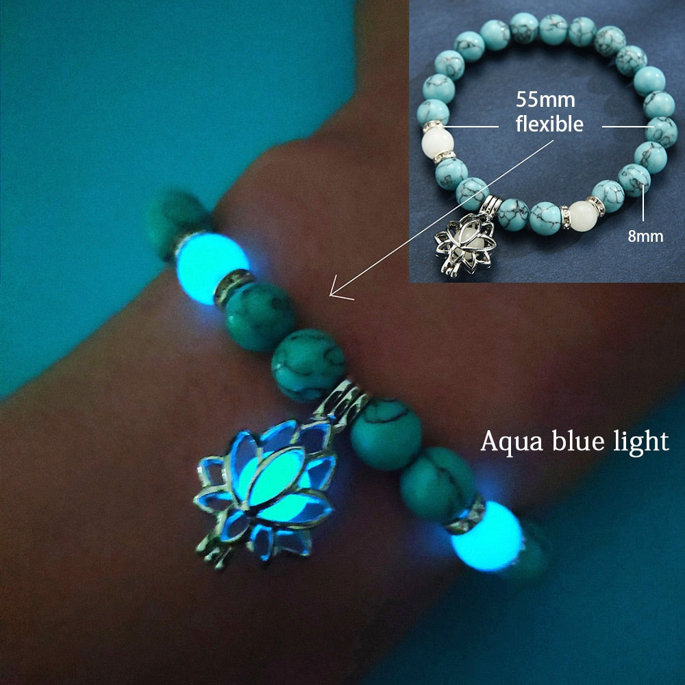 Glowing Lotus Healing Bracelet