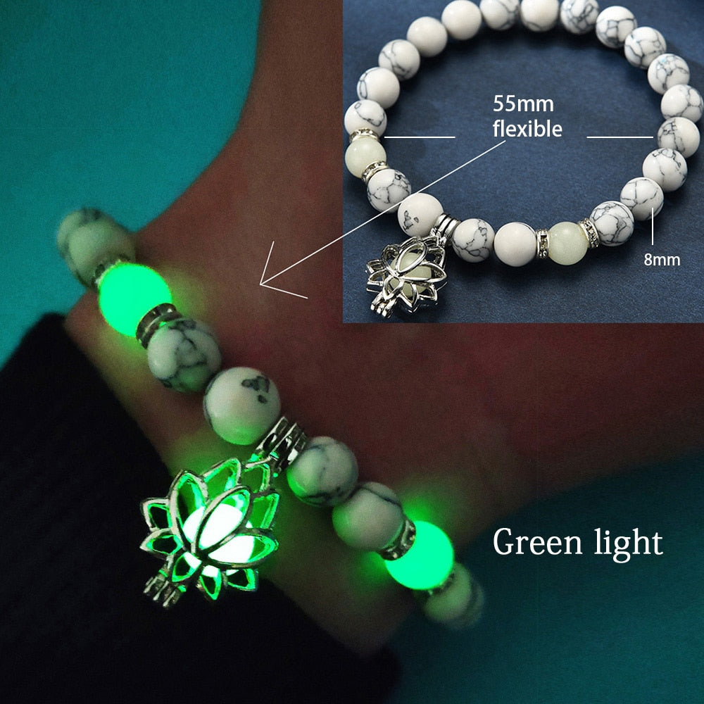 Glowing Lotus Healing Bracelet