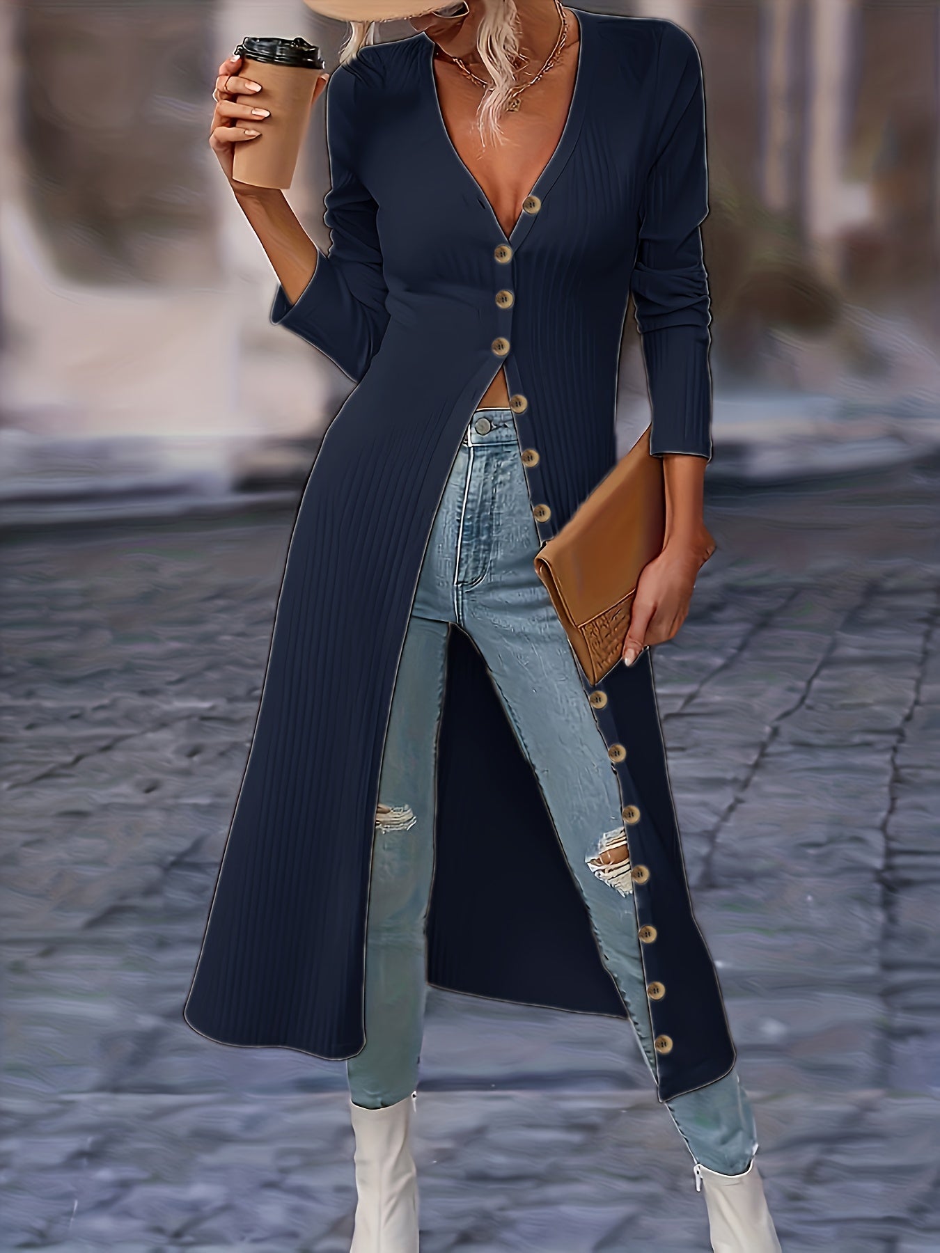 Minimalist Elegant Long Cardigan