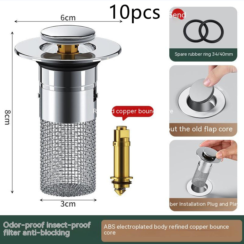 Pop-Up Sink Drains Filter