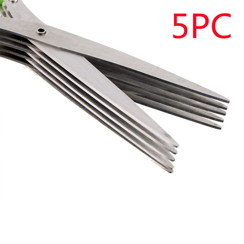 Herb Scissors Set With 5 Blades And Cover