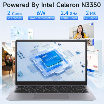 2025 HYYUO 14-inch Ultra-Thin Lightweight Gaming Laptop